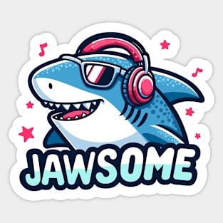 Jawsome: Shark Grooves Sticker